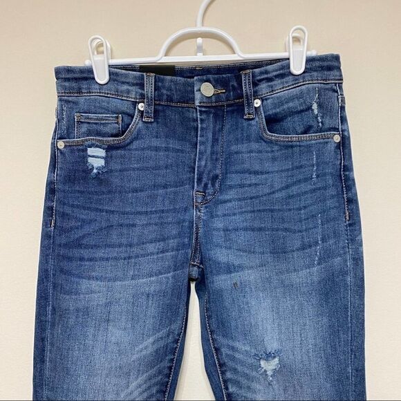 Blank NYC Medium Wash Skinny Jeans Raw Hem 26 - Picture 3 of 11